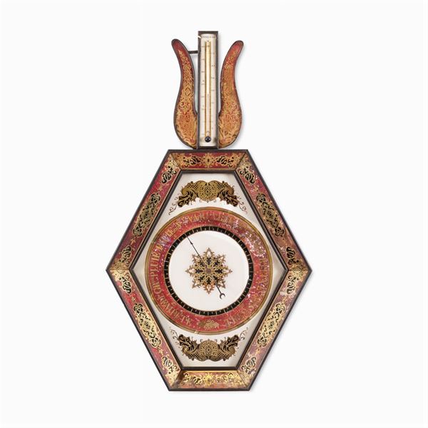 Barometro termometro  (Francia, periodo Carlo X)  - Asta DIPINTI E ARREDI DA VILLA SAMINIATI  - Colasanti Casa d'Aste