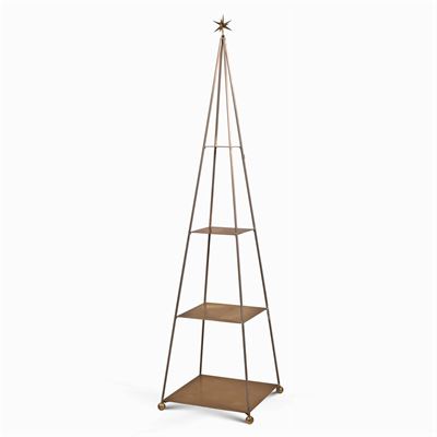 Etagere in Ferro Dipinto e Metallo Dorato