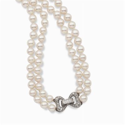 Collana a Due Fili di Perle Coltivate