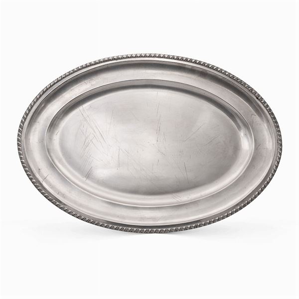 Oval silver tray
