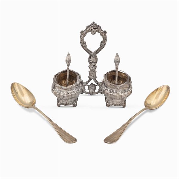 Gruppo di oggetti in argento (13)  (Francia XIX-XX Sec.)  - Asta ARGENTI E L'ARTE DELLA TAVOLA - Colasanti Casa d'Aste