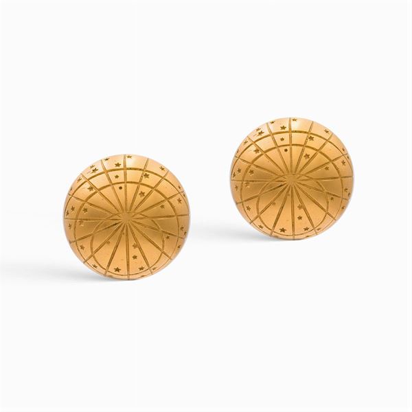Hermès, vintage bijou button earrings