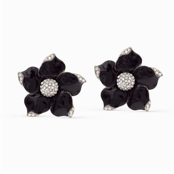 Carlo Zini, bijou flower earrings