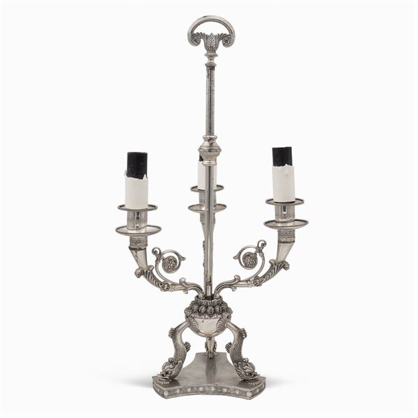 Three-lights silver lamp
