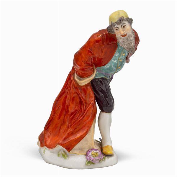 Meissen, scultura in porcellana policroma