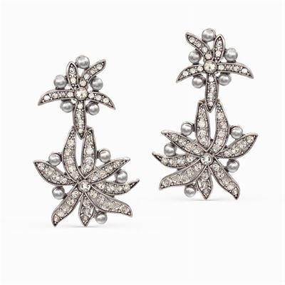 Oscar De la Renta, Orecchini Fiori Bijou Vintage