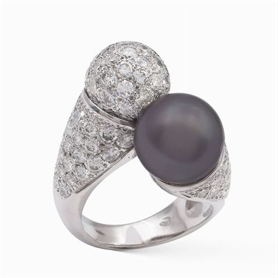 Anello Contrarié in Oro Bianco 18kt