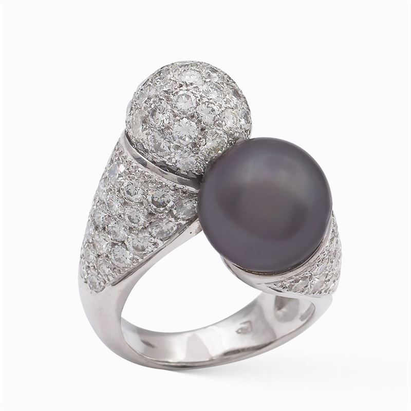 Anello Contrarié in Oro Bianco 18kt
