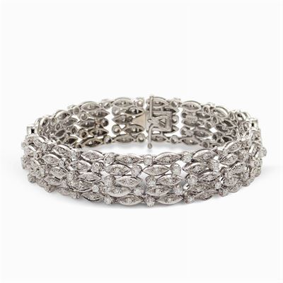 Bracciale in Oro Bianco 18kt e Diamanti