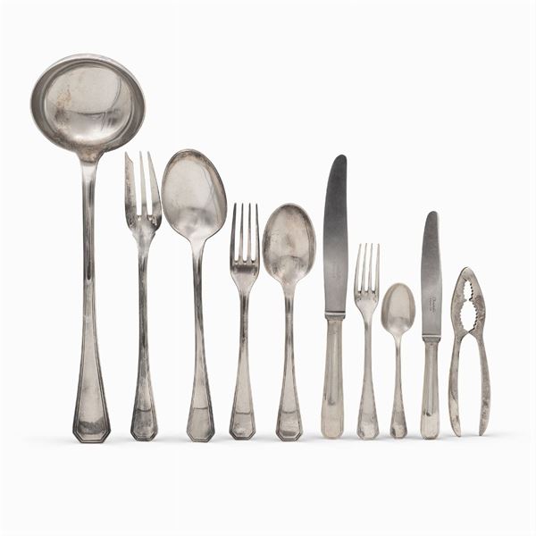 Christofle, silver metal flatware service  (82)