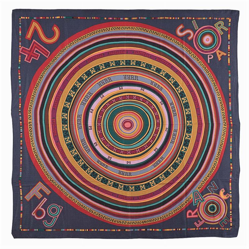 Hermès, Scialle Collezione Fbg 24 Paris