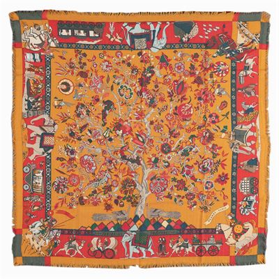 Hermès, Foulard Carré Collezione Fantaisies Indiennes