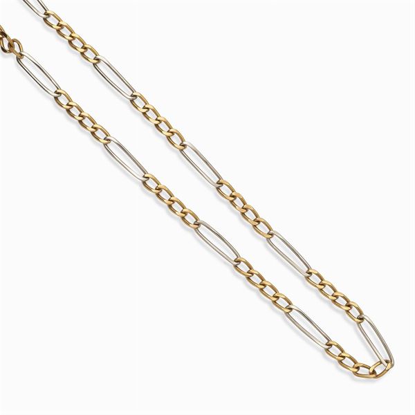 Bulgari, collana in oro giallo e bianco 18kt