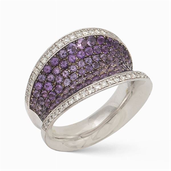 Chopard, anello in oro bianco 18kt