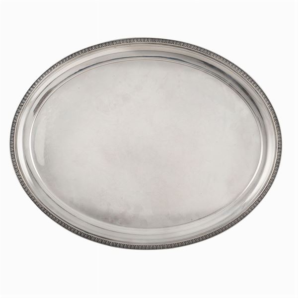 Oval silver tray