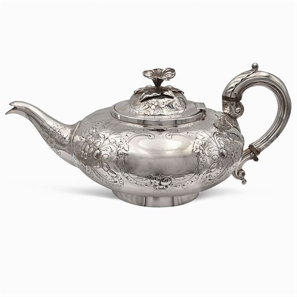 Silver teapot