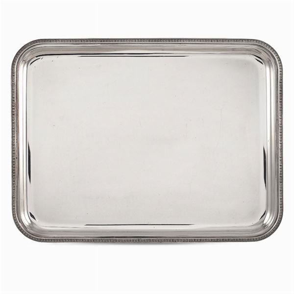 Rectangular silver tray