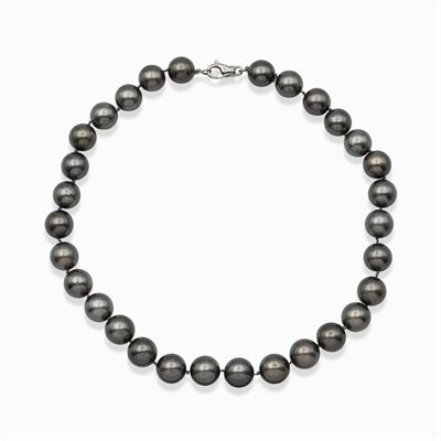 Collana Ad un Filo di Perle Tahiti