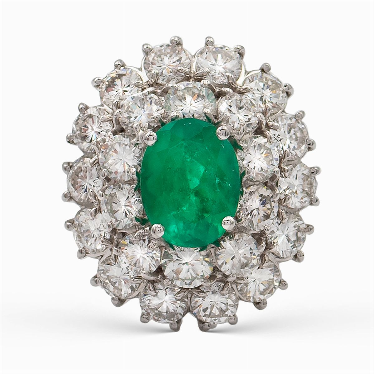 Anello con Smeraldo Naturale Columbia Ct 1,49