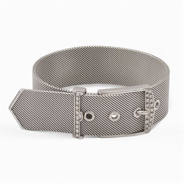18kt white gold belt bracelet