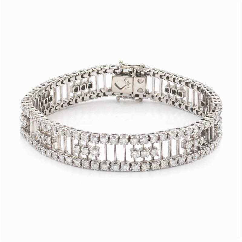 Bracciale in Oro Bianco 18kt e Diamanti