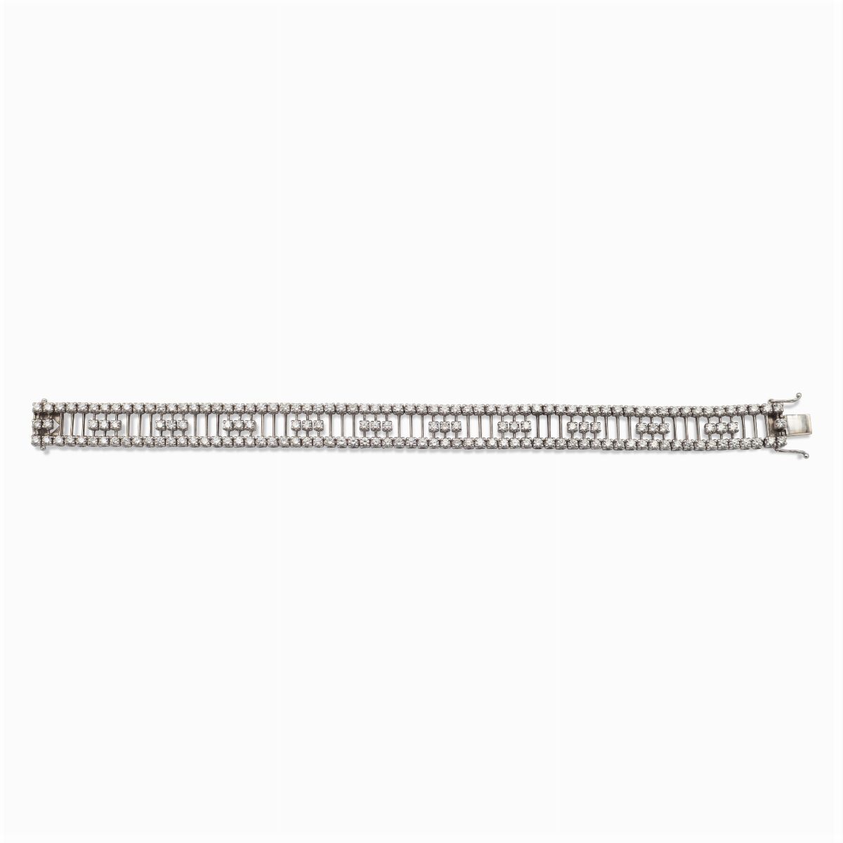 Bracciale in Oro Bianco 18kt e Diamanti