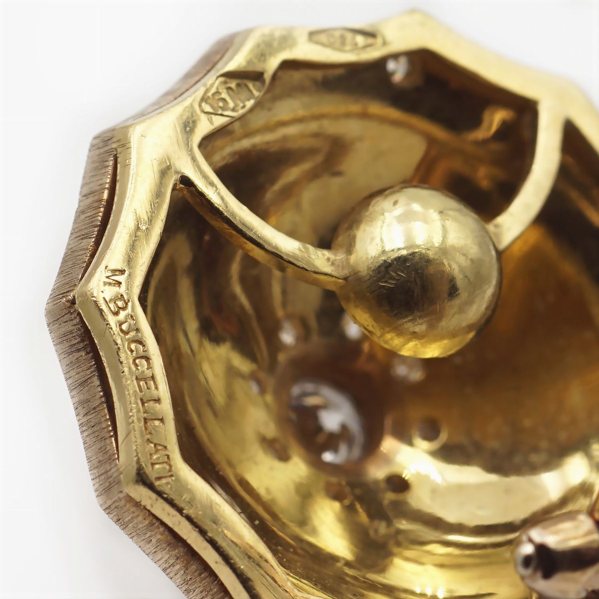 Mario Buccellati, Orecchini in Oro Giallo 18kt e Diamanti