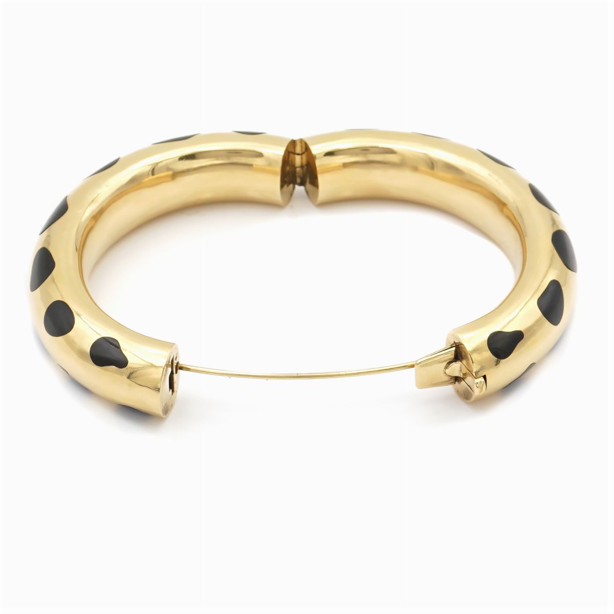 Tiffany & Co. Bracciale a Manetta in Oro Giallo 18kt e Onice Nero