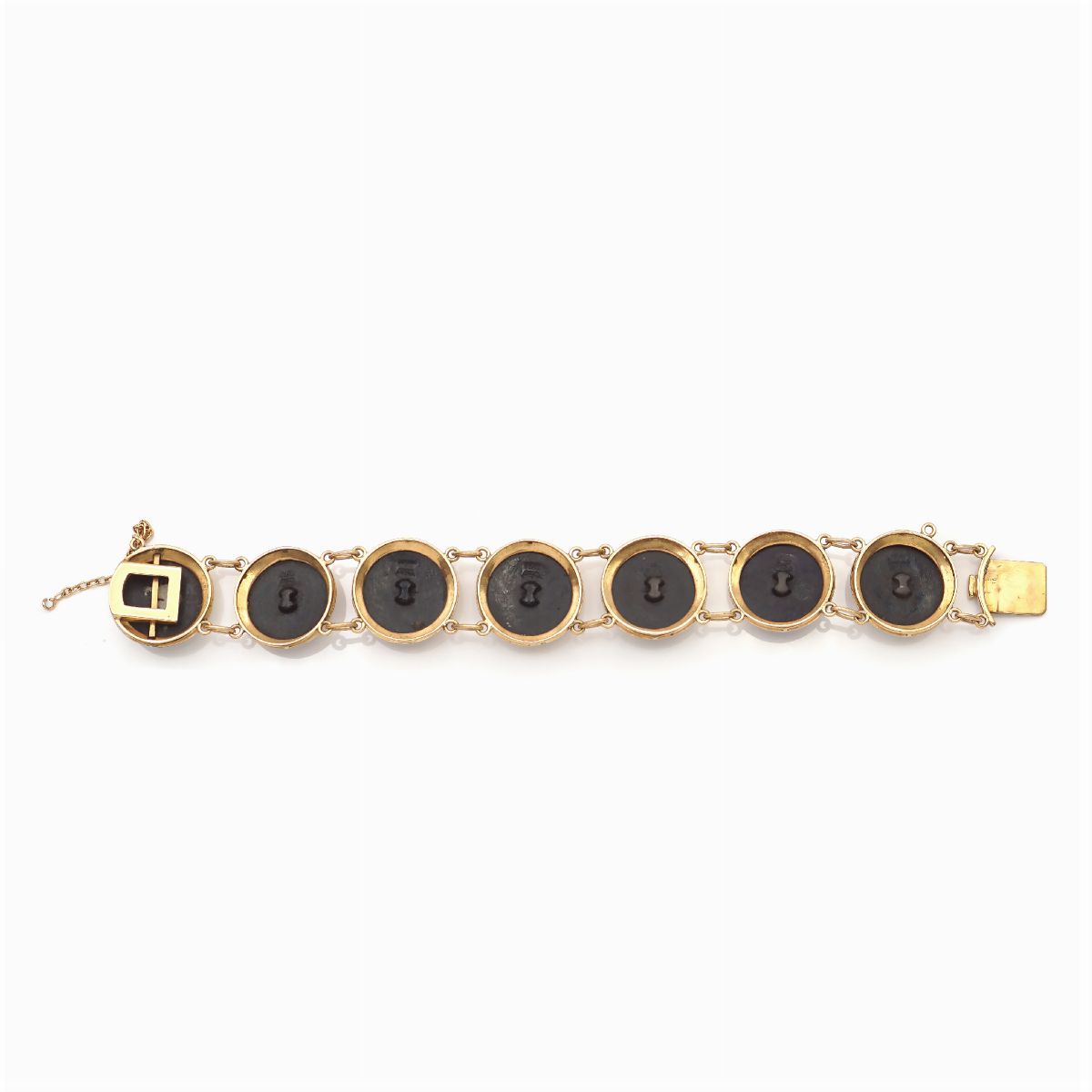 Bracciale in Oro Giallo con Placche in Resina Novelty