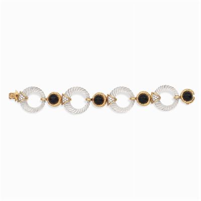 Boucheron Paris, Bracciale in Oro Giallo 18kt e Cristallo di Rocca