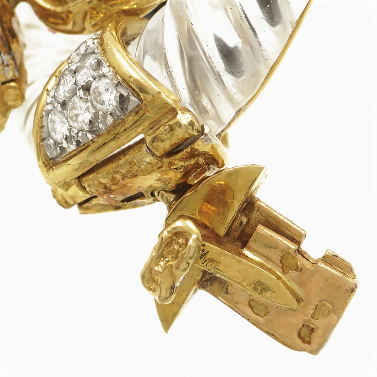 Boucheron Paris, Bracciale in Oro Giallo 18kt e Cristallo di Rocca