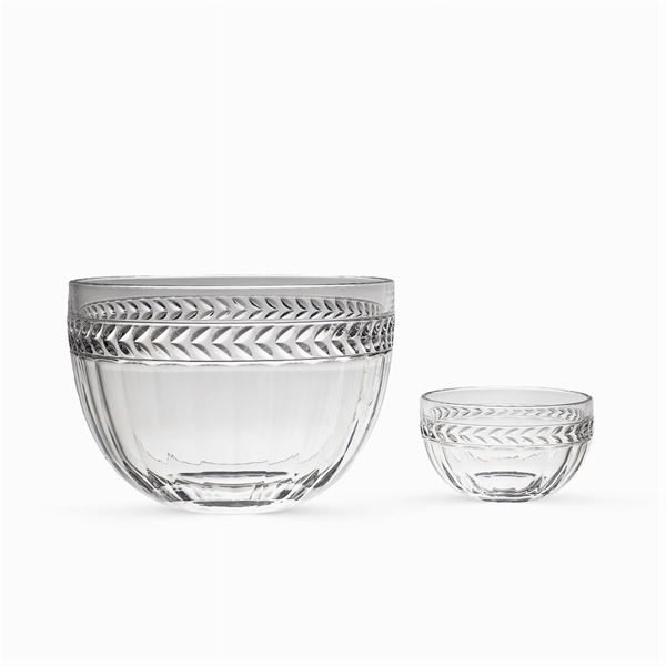 Villeroy & Boch, transparent glass fruit service  (13)  (20th century)  - Auction FINE SILVER AND THE ART OF THE TABLE - Colasanti Casa d'Aste