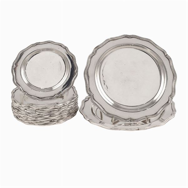 Silver plated table set (14)