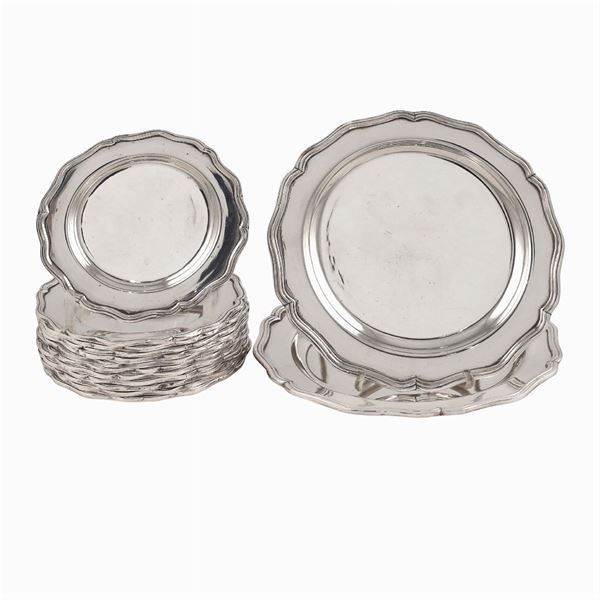 Set da tavola in metallo argentato (14)