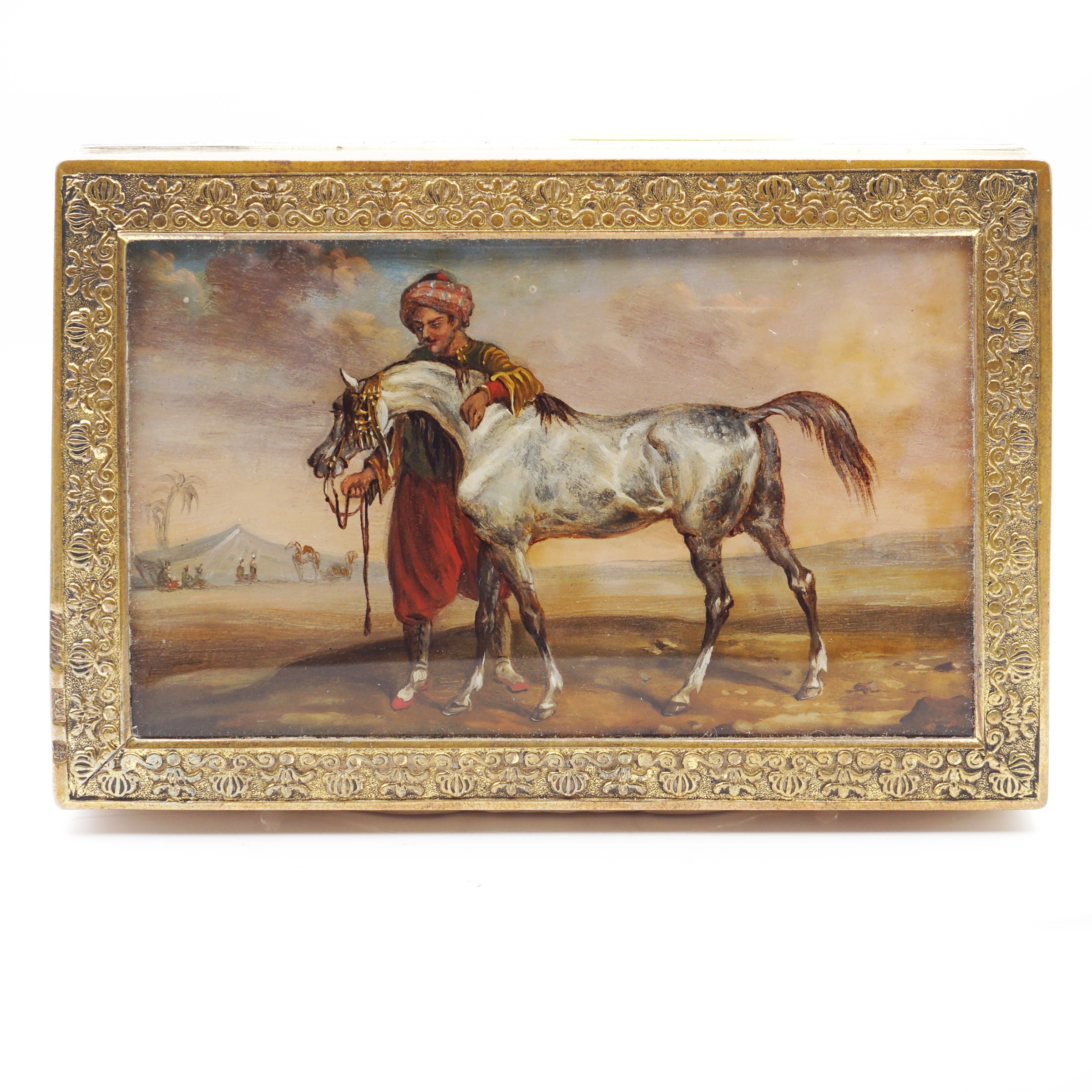 Tabacchiera in oro e argento