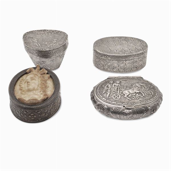 Group of silver boxes (4)