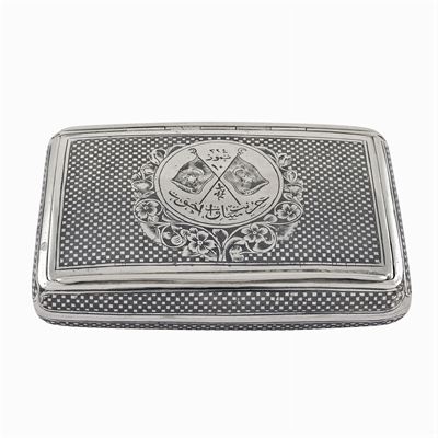 Tabacchiera in Argento Niellato