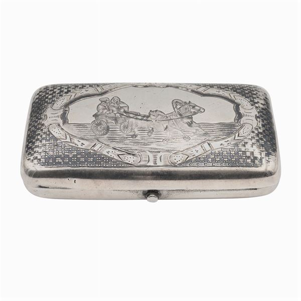 Silver and niello snuff box