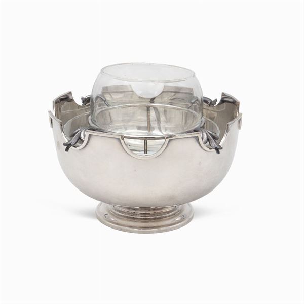 Silver caviar bowl  (Italy, 20th century)  - Auction FINE SILVER AND THE ART OF THE TABLE - Colasanti Casa d'Aste