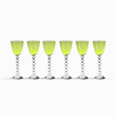 Baccarat, Set di Bicchieri in Cristallo Trasparente e Verde (12)