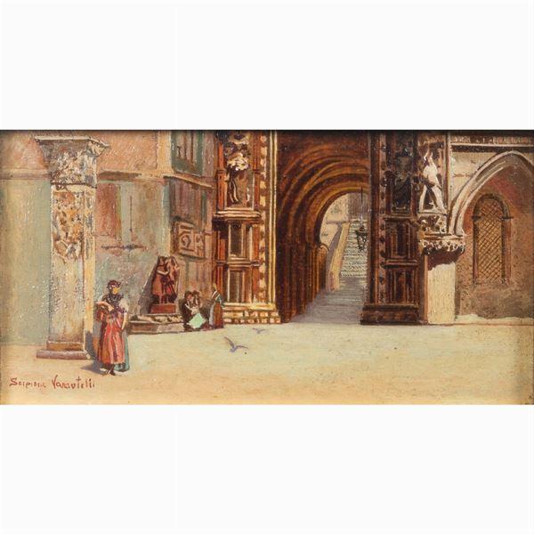 Scipione Vannutelli  (Genazzano 1834 - Roma 1994)  - Auction 20TH CENTURY PAINTINGS AND PRINTS - Colasanti Casa d'Aste