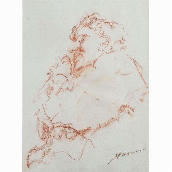Antonio Mancini : Antonio Mancini  (Roma 1852 - 1930)  - Asta DIPINTI E GRAFICA DEL 900  - Colasanti Casa d'Aste