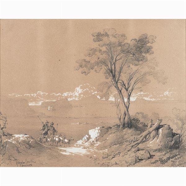 Rinaldo Caressa : Consalvo Carelli  (Napoli 1818 - 1900)  - Asta DIPINTI E GRAFICA DEL 900  - Colasanti Casa d'Aste