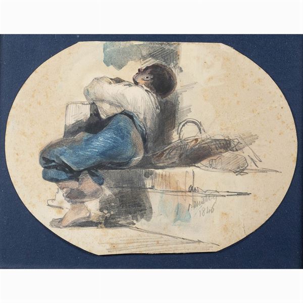 Pasquale Mattej  (Formia 1813 - Napoli 1879)  - Asta DIPINTI |ARREDI | OGGETTI D'ARTE - Colasanti Casa d'Aste