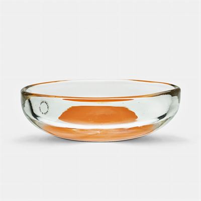 Venini, Svuotasche in Vetro Trasparente e Arancio