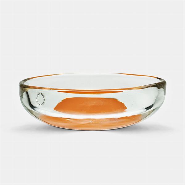 Venini, transparent glass coin tray  (Murano, 1985)  - Auction DESIGN AND 20TH CENTURY DECORATIVE ARTS - Colasanti Casa d'Aste