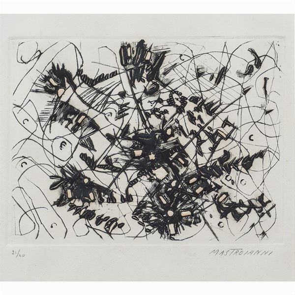 Umberto Mastroianni : Umberto Mastroianni  (Fontana Liri 1910 - Milano 1998)  - Asta DIPINTI E GRAFICA DEL 900  - Colasanti Casa d'Aste
