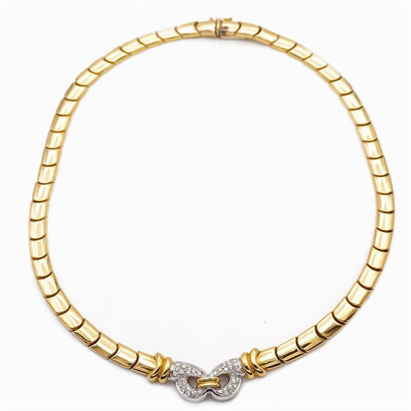 Collier in Oro Giallo 18kt e Diamanti