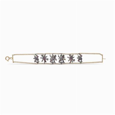 Bracciale in Oro Giallo 18kt con Sei Charms