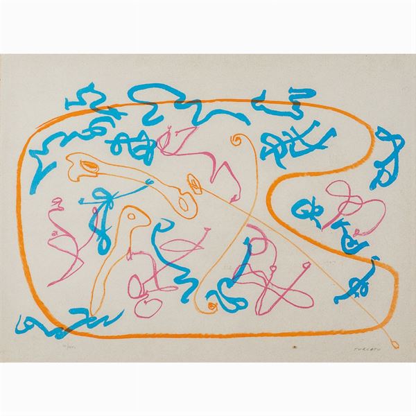 Giulio Turcato : Giulio Turcato  (Mantova 1912 - Roma 1995)  - Asta DIPINTI E GRAFICA DEL 900  - Colasanti Casa d'Aste